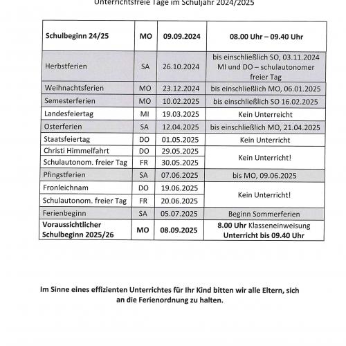 Schulbeginn