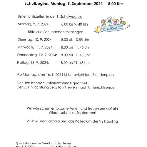 Schulbeginn